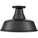 R Series 1 Light 14 inch Satin Black Indoor Semi-Flush Ceiling Light